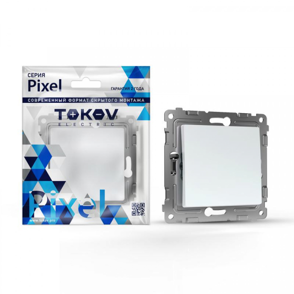 Переключатель перекрестный 1-кл. СП Pixel IP20 механизм перламутр. TOKOV ELECTRIC TKE-PX-P1R-C04 ТехноИмпульс