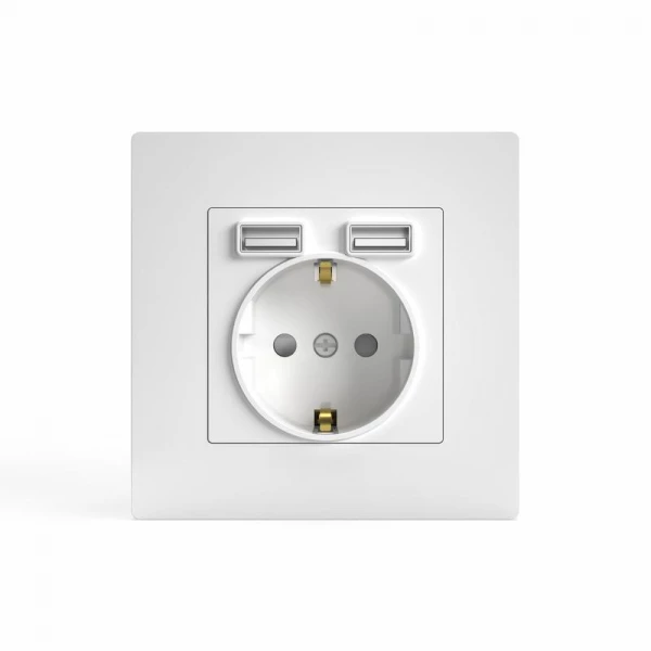 Розетка 1-м СП Pixel IP20 с заземл. с 2-мя заряд. устр. USB тип A+C механизм бел. TOKOV ELECTRIC TKE-PX-R1U2AC-C01 ТехноИмпульс