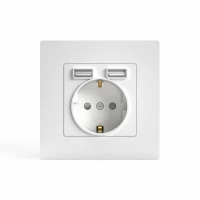 Розетка 1-м СП Pixel IP20 с заземл. с 2-мя заряд. устр. USB тип A+C механизм бел. TOKOV ELECTRIC TKE-PX-R1U2AC-C01 ТехноИмпульс