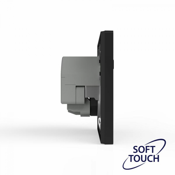 Розетка 1-м СП Pixel IP20 с заземл. с 2-мя заряд. устр. USB тип A+C механизм карбон TOKOV ELECTRIC TKE-PX-R1U2AC-C14 ТехноИмпульс