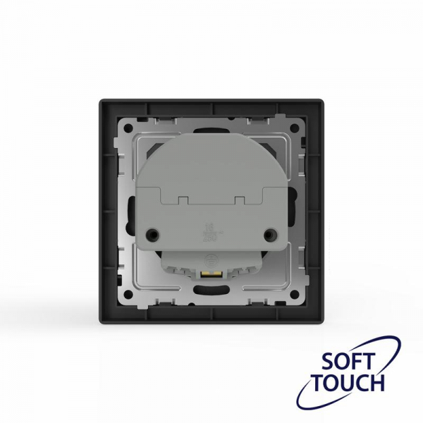 Розетка 1-м СП Pixel IP20 с заземл. с 2-мя заряд. устр. USB тип A+C механизм карбон TOKOV ELECTRIC TKE-PX-R1U2AC-C14 ТехноИмпульс