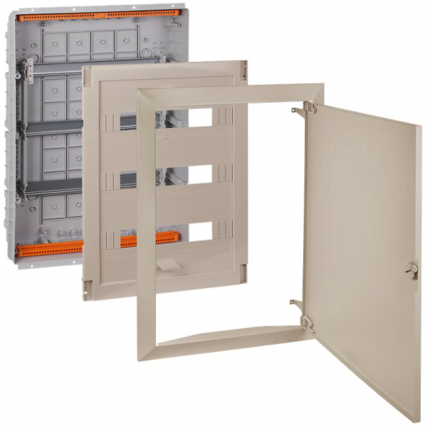 Щит СП 54мод. Тусо 686х518х125мм с метал. дверцей беж. Ruvinil 68154МБЖ ТехноИмпульс