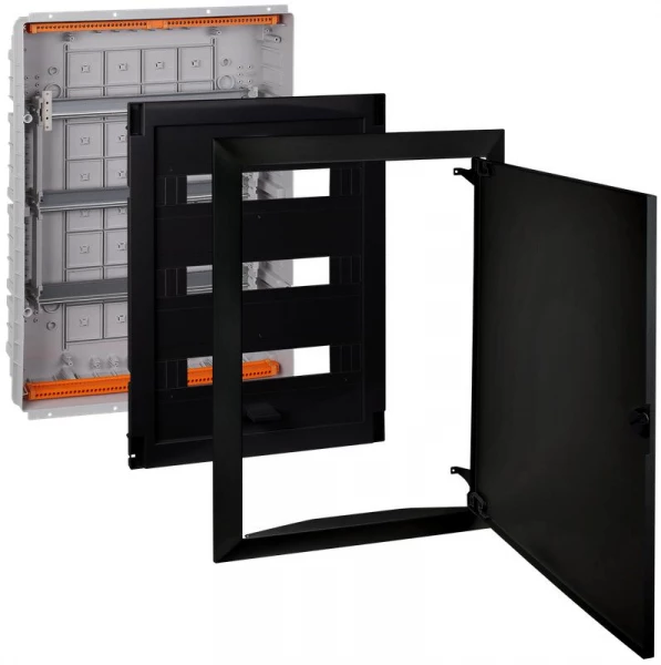 Щит СП 54мод. Тусо 686х518х125мм с метал. дверцей черн. Ruvinil 68154МЧ ТехноИмпульс