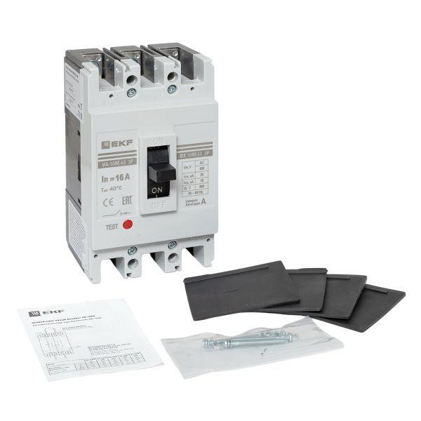 Выключатель автоматический 3п 63/16А 25кА ВА-99М PROxima EKF mccb99-63-16m ТехноИмпульс