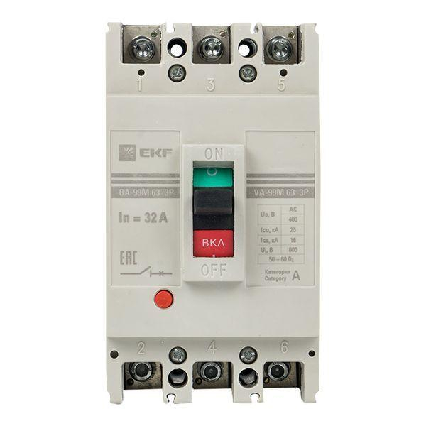 Выключатель автоматический 3п 63/32А 25кА ВА-99М PROxima EKF mccb99-63-32m ТехноИмпульс