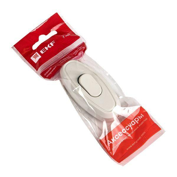 Переключатель на шнур бел. 6А 250В EKF APB6-10 ТехноИмпульс