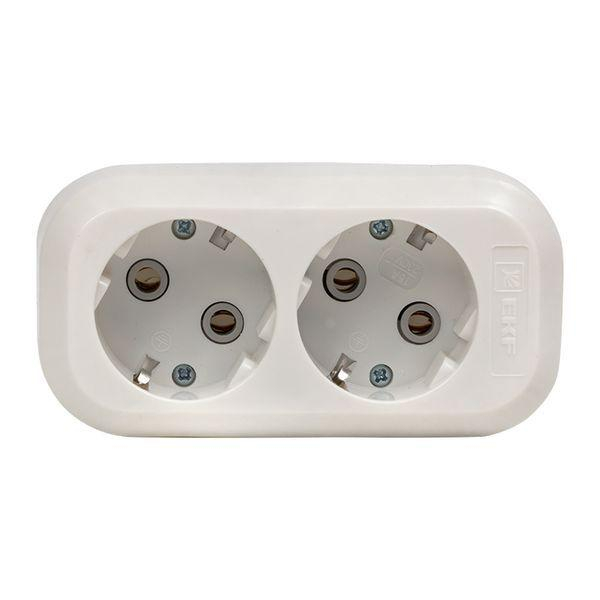 Колодка удлинителя 2-м с заземл. 16А Эксперт 3.5кВт EKF AKB16-2 ТехноИмпульс