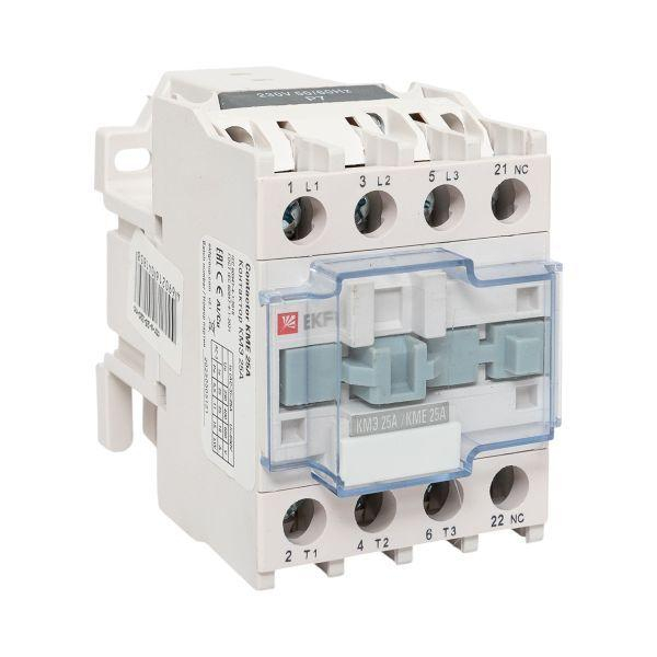 Контактор КМЭ 25А кат. 220В AC 1НЗ EKF ctr-s-25-220-nc ТехноИмпульс