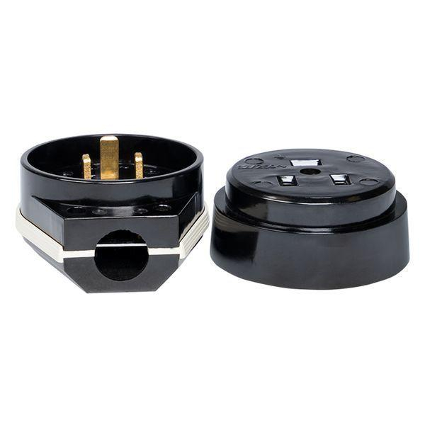 Разъем 1-м ОП РШ-ВШ 32А IP20 250В 2P+PE карболит. черн. PROxima EKF AS-250-O-03 ТехноИмпульс