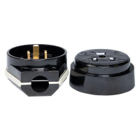 Разъем 1-м ОП РШ-ВШ 32А IP20 250В 2P+PE карболит. черн. PROxima EKF AS-250-O-03 ТехноИмпульс