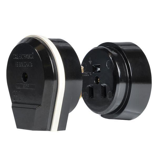 Разъем 1-м ОП РШ-ВШ 32А IP20 250В 2P+PE карболит. черн. PROxima EKF AS-250-O-03 ТехноИмпульс