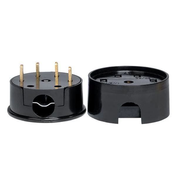 Разъем 1-м ОП РШ-ВШ 32А IP20 3P+PE 380В карболит. черн. PROxima EKF AS-380-O-04 ТехноИмпульс