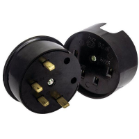 Разъем 1-м ОП РШ-ВШ 32А IP20 3P+PE 380В карболит. черн. PROxima EKF AS-380-O-04 ТехноИмпульс