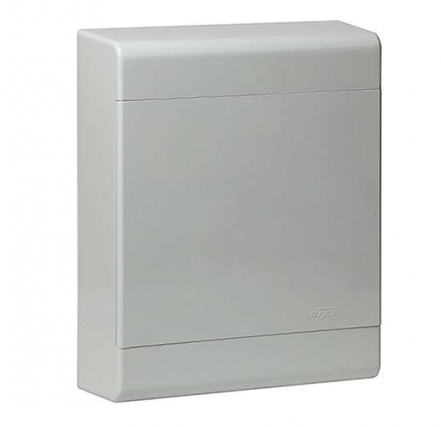 Щиток ОП Тусо 24мод. с непрозрач. двер. 370х302х95мм сер. Рувинил 68324С ТехноИмпульс