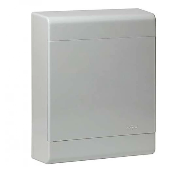 Щиток ОП Тусо 24мод. с непрозрач. двер. 370х302х95мм сер. Рувинил 68324С ТехноИмпульс