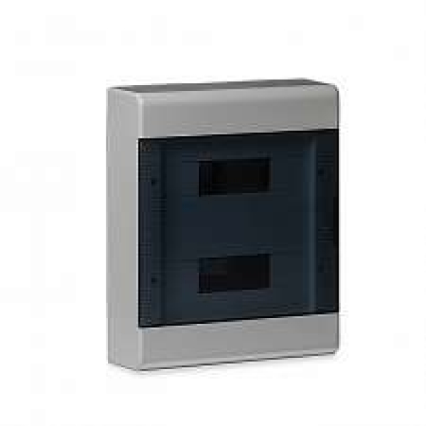 Щиток ОП Тусо 24мод. с прозр. двер. 370х302х95мм сер. Рувинил 68324СП ТехноИмпульс