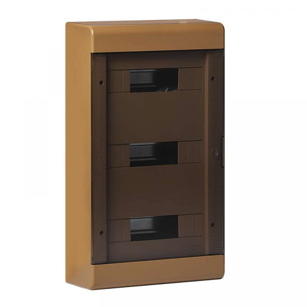 Щиток ОП Тусо 36мод. с двер. 520х303х117.5мм корич. Рувинил 68036К ТехноИмпульс