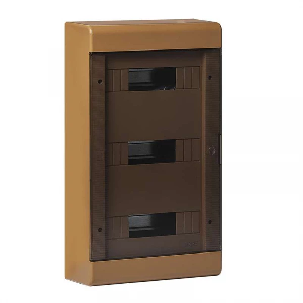 Щиток ОП Тусо 36мод. с двер. 520х303х117.5мм корич. Рувинил 68036К ТехноИмпульс