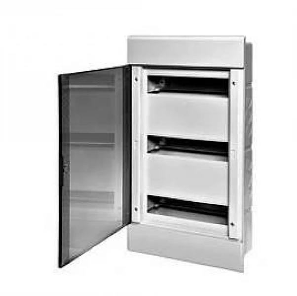 Щиток СП Тусо 36мод. с прозр. двер. 547х299х103мм сер. Рувинил 68136СП ТехноИмпульс