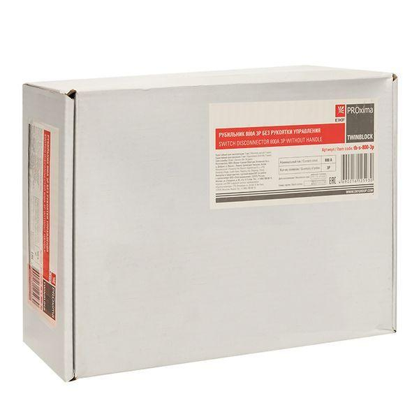 Рубильник 3п 800А без рукоятки управления TwinBlock PROxima EKF tb-s-800-3p ТехноИмпульс