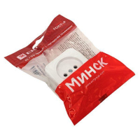 Розетка 1-м ОП Минск 10А IP20 без заземл. бел. Basic EKF EGR10-022-10 ТехноИмпульс