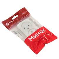 Розетка 2-м ОП Минск 10А IP20 без заземл. бел. Basic EKF EGR10-102-10 ТехноИмпульс