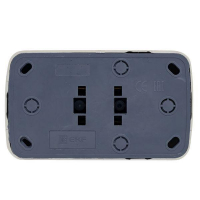 Розетка 2-м ОП Минск 10А IP20 без заземл. бел. Basic EKF EGR10-102-10 ТехноИмпульс