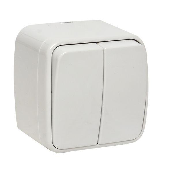 Выключатель 2-кл. ОП Минск 10А IP20 бел. Basic EKF EGV10-023-10 ТехноИмпульс