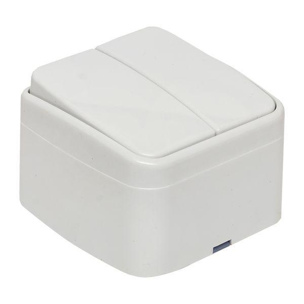 Выключатель 2-кл. ОП Минск 10А IP20 бел. Basic EKF EGV10-023-10 ТехноИмпульс