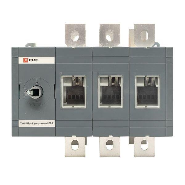 Рубильник 3п 800А реверсивный без рукоятки управления TwinBlock EKF tb-s-800-3p-rev ТехноИмпульс