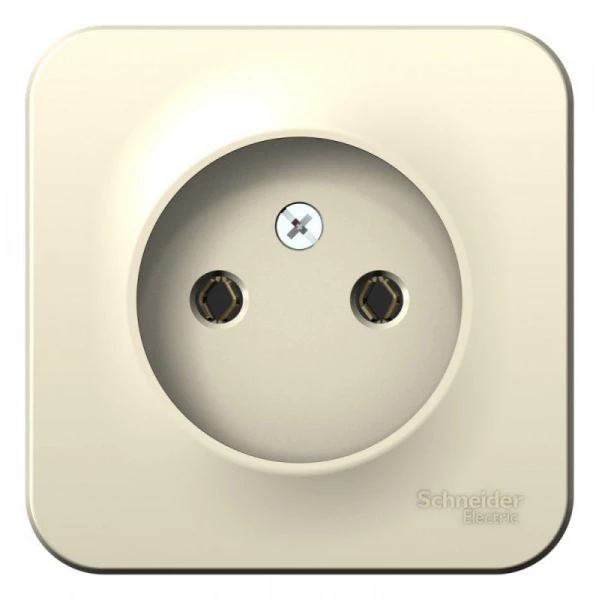 Розетка 1-м ОП Blanca 16А IP20 250В без заземл. без защ. шторок с изолир. пластиной молоч. SE BLNRA000112 ТехноИмпульс