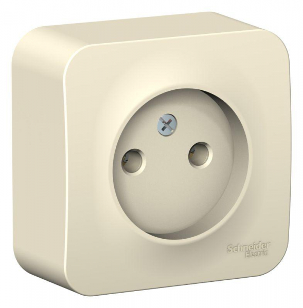 Розетка 1-м ОП Blanca 16А IP20 250В без заземл. без защ. шторок с изолир. пластиной молоч. SE BLNRA000112 ТехноИмпульс