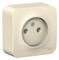 Розетка 1-м ОП Blanca 16А IP20 250В без заземл. без защ. шторок с изолир. пластиной молоч. SE BLNRA000112 ТехноИмпульс