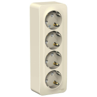 Розетка 4-м ОП Blanca 16А IP20 250В с заземл. защ. шторки с изолир. пластиной молоч. SE BLNRA011412 ТехноИмпульс