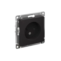 Розетка 1-м СП AtlasDesign 16А IP20 без заземл. защ. шторки механизм карбон SE ATN001049 ТехноИмпульс