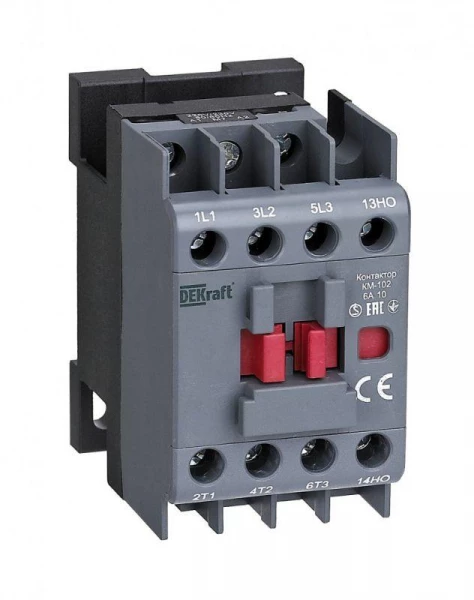 Контактор КМ-102 6А кат. 380В/400В AC 1НО AC-3 AC-4 DEKraft 22063DEK ТехноИмпульс