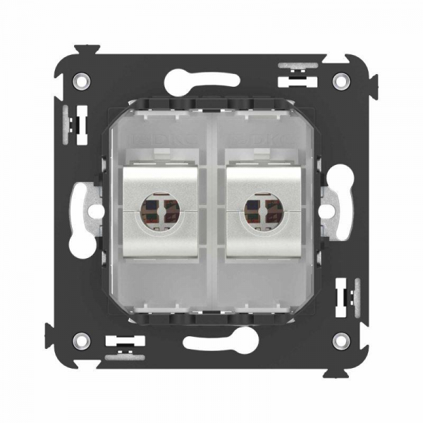 Розетка компьютерная 2-м СП Avanti "Белое облако" RJ45 кат.6 без шторок экранир. механизм DKC 4400794 ТехноИмпульс