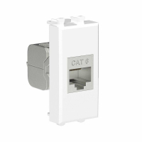 Розетка компьютерная 1мод. Avanti "Белое облако" RJ45 кат.6 без шторок экранир. модульная механизм DKC 4400791 ТехноИмпульс