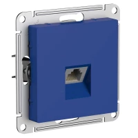 Розетка компьютерная AtlasDesign RJ45 кат.6A механизм аквамарин SE ATN001186 ТехноИмпульс