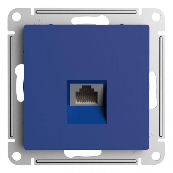 Розетка компьютерная AtlasDesign RJ45 кат.6A механизм аквамарин SE ATN001186 ТехноИмпульс