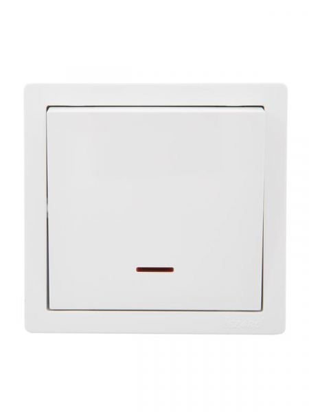 Выключатель 1-кл. ОП LETO с индикацией бел. LEZARD 752-0200-111 ТехноИмпульс