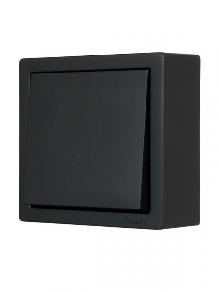 Выключатель проходной 1-кл. ОП LETO черн. бархат LEZARD 752-4200-105 ТехноИмпульс