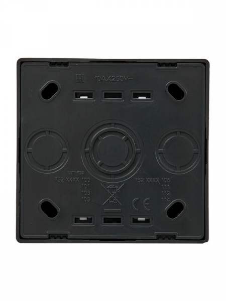 Выключатель проходной 1-кл. ОП LETO черн. бархат LEZARD 752-4200-105 ТехноИмпульс