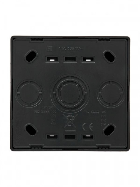 Выключатель 1-кл. ОП LETO с индикацией черн. бархат LEZARD 752-4200-111 ТехноИмпульс