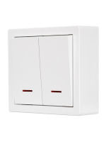 Выключатель 2-кл. ОП LETO с индикацией бел. LEZARD 752-0200-112 ТехноИмпульс