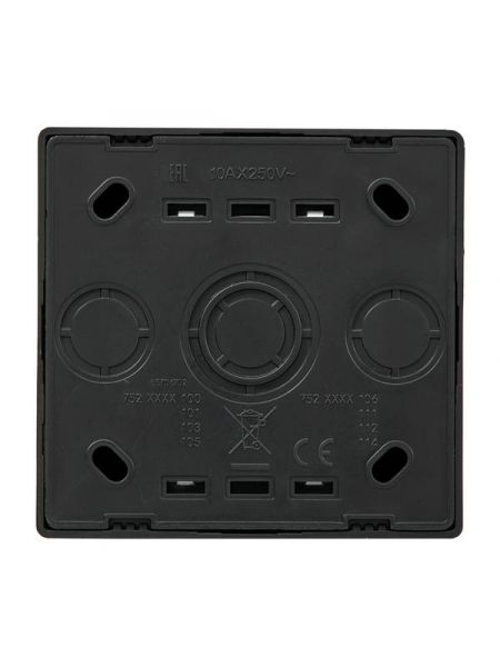 Выключатель 2-кл. ОП LETO с индикацией черн. бархат LEZARD 752-4200-112 ТехноИмпульс