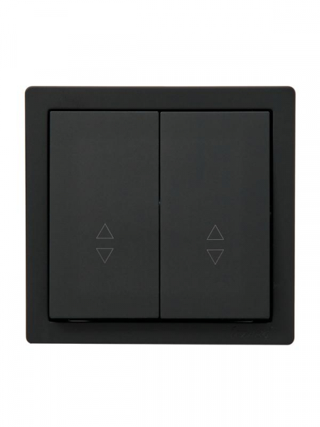 Выключатель проходной 2-кл. ОП LETO черн. бархат LEZARD 752-4200-106 ТехноИмпульс