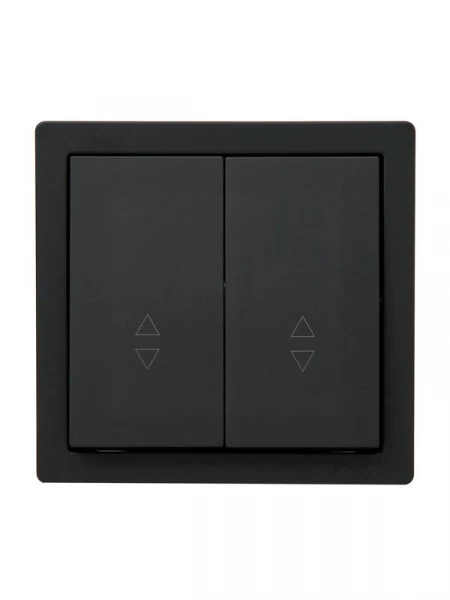 Выключатель проходной 2-кл. ОП LETO черн. бархат LEZARD 752-4200-106 ТехноИмпульс