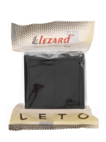 Выключатель проходной 2-кл. ОП LETO черн. бархат LEZARD 752-4200-106 ТехноИмпульс