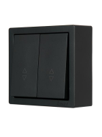 Выключатель проходной 2-кл. ОП LETO черн. бархат LEZARD 752-4200-106 ТехноИмпульс